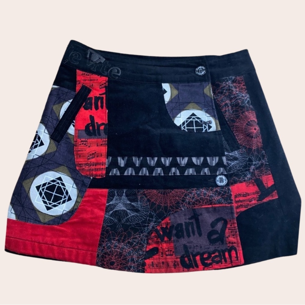 Desigual Wrap Mini Skirt 40